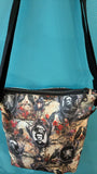 Edgar Allan Poe Among the Roses Collage Cross Body Purse