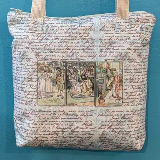 Jane Austen Quotes Fashion Bag ~ 11.5 x 8.25"