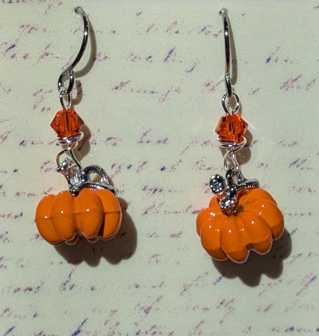 Fancy Pumpkin Charm Earrings