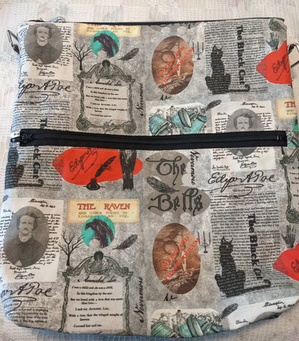 Edgar Allan Poe Collage Crossbody Bag