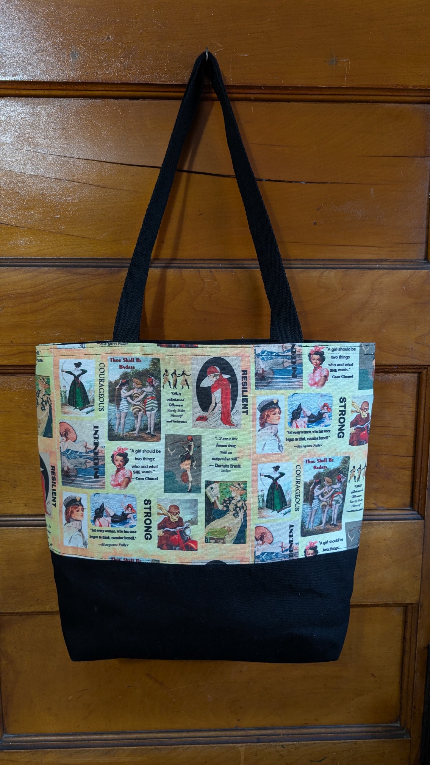 THOU SHALT BE BADASS COLLAGE TOTE BAG