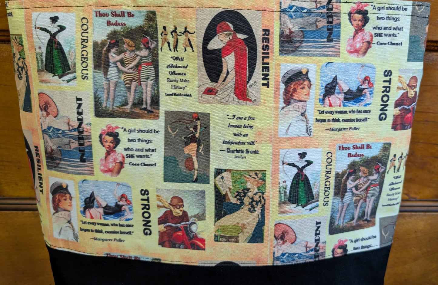 THOU SHALT BE BADASS COLLAGE TOTE BAG