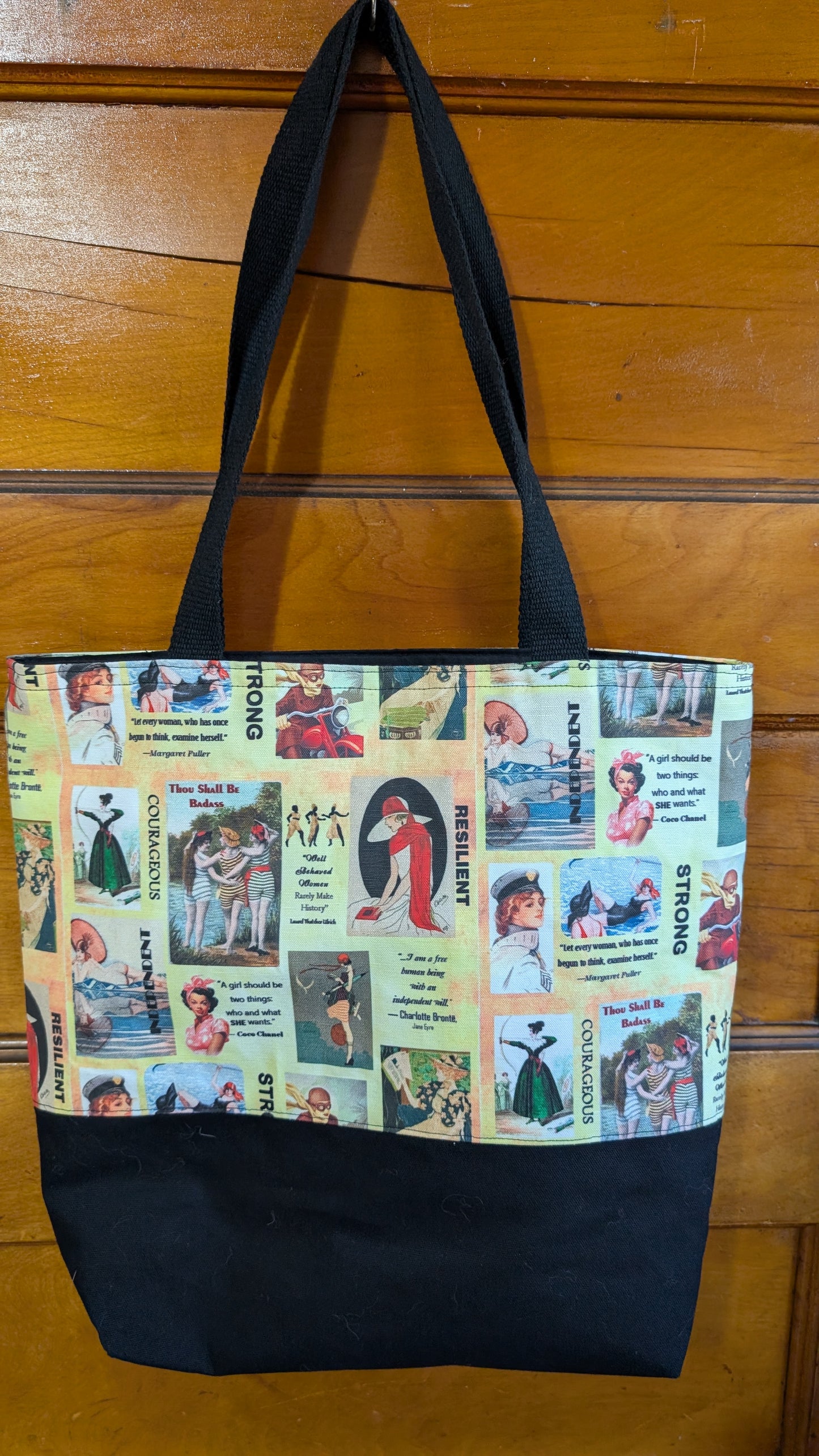 THOU SHALT BE BADASS COLLAGE TOTE BAG