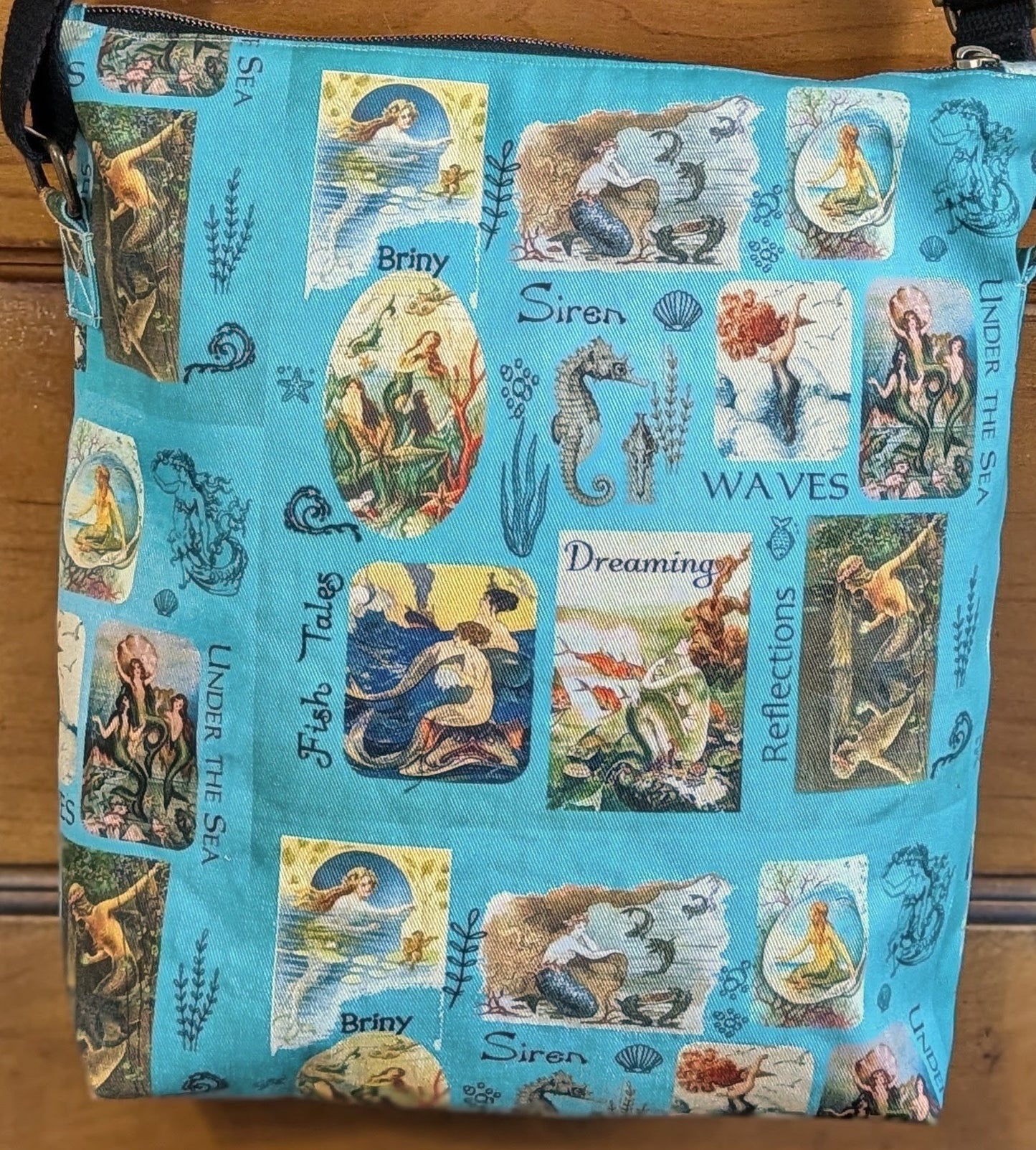 The Love of Mermaids Collage Crossbody Bag