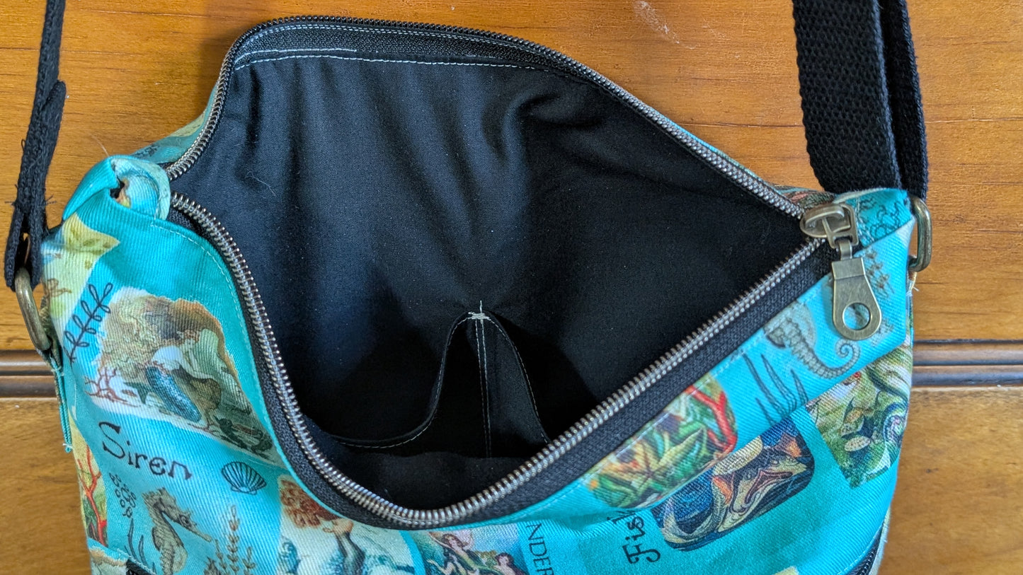 The Love of Mermaids Collage Crossbody Bag