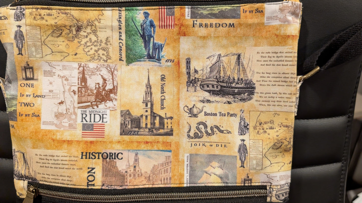 American Revolution Freedom Trail Collage Crossbody Bag