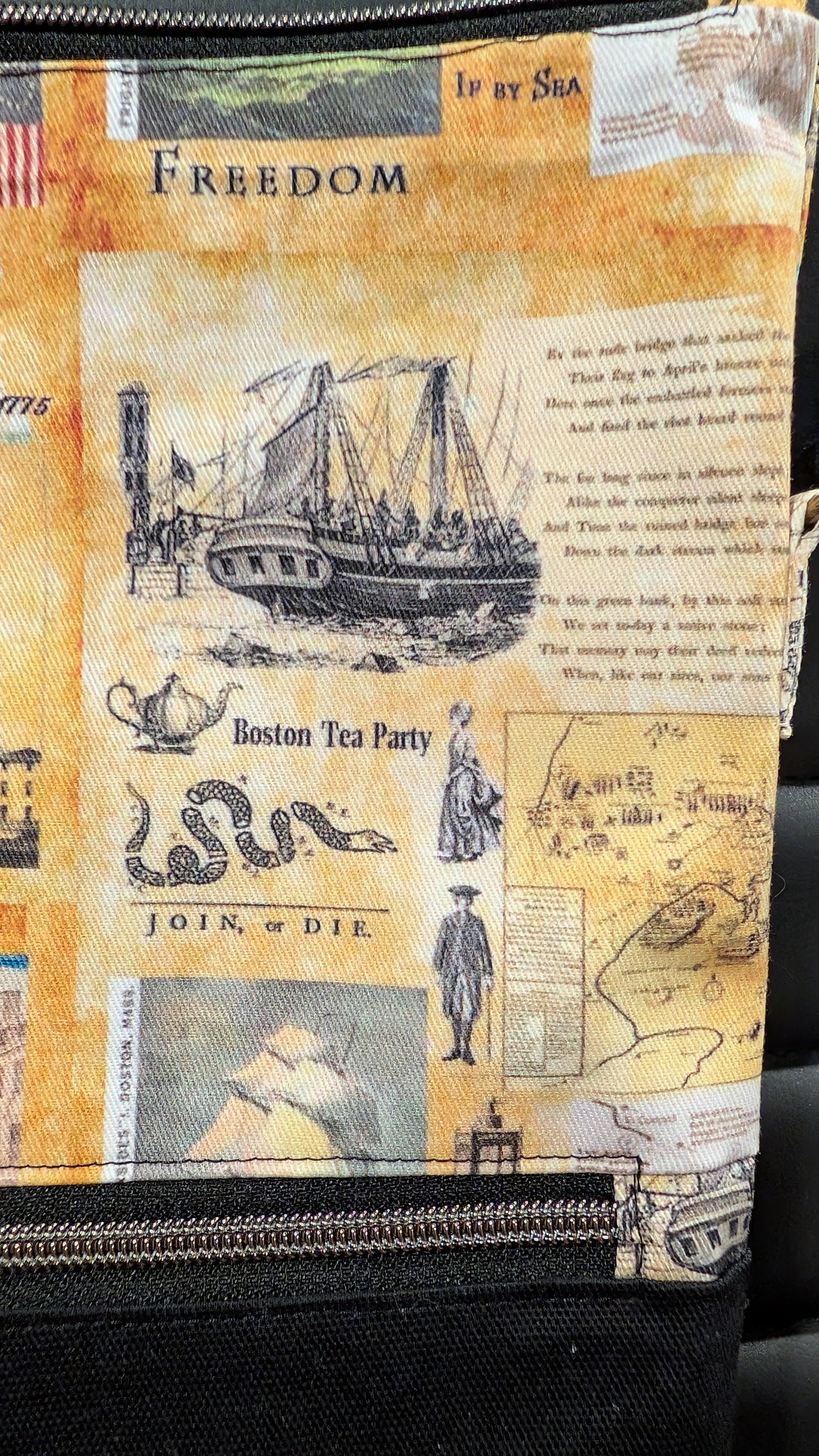 American Revolution Freedom Trail Collage Crossbody Bag