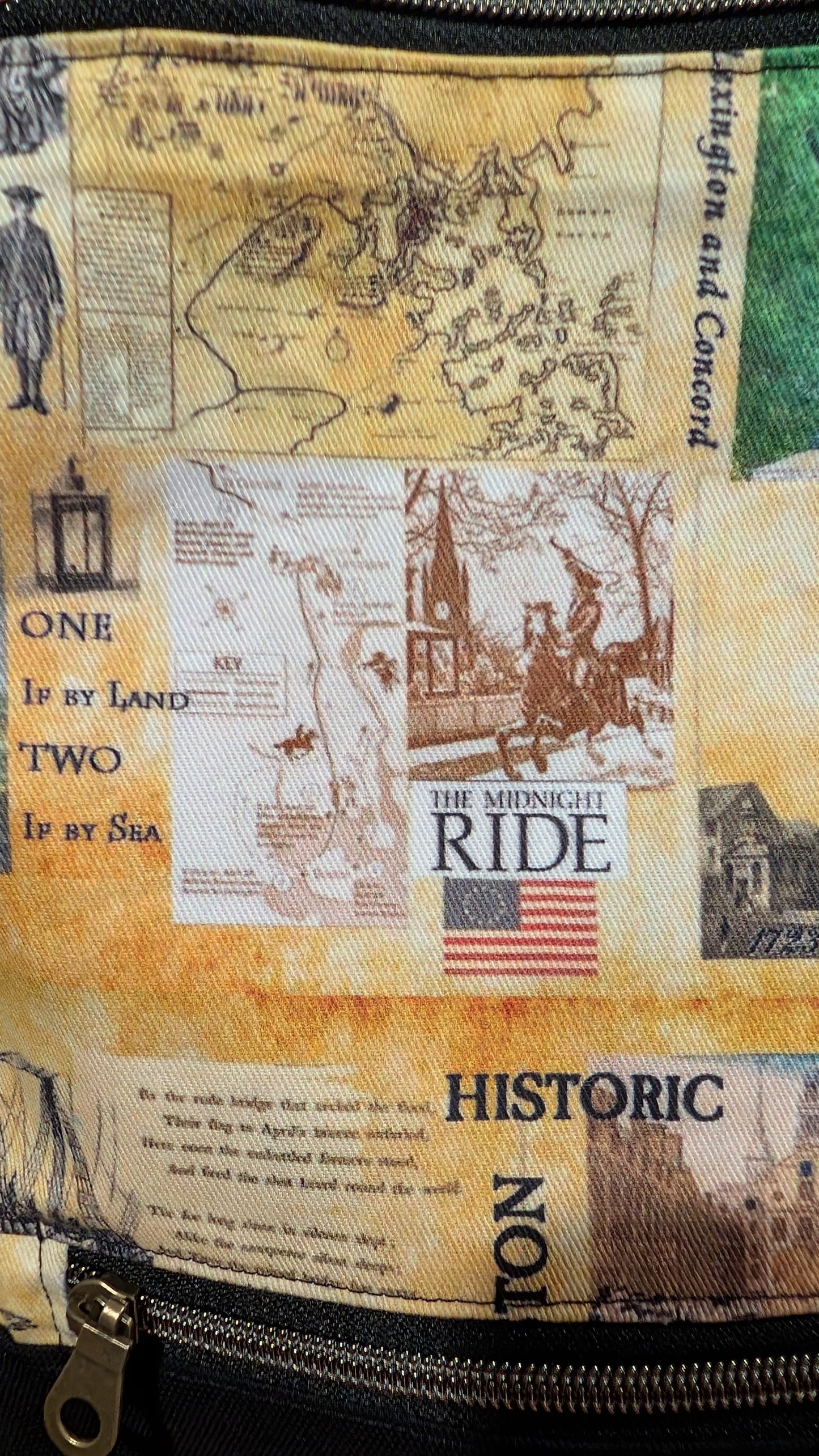 American Revolution Freedom Trail Collage Crossbody Bag