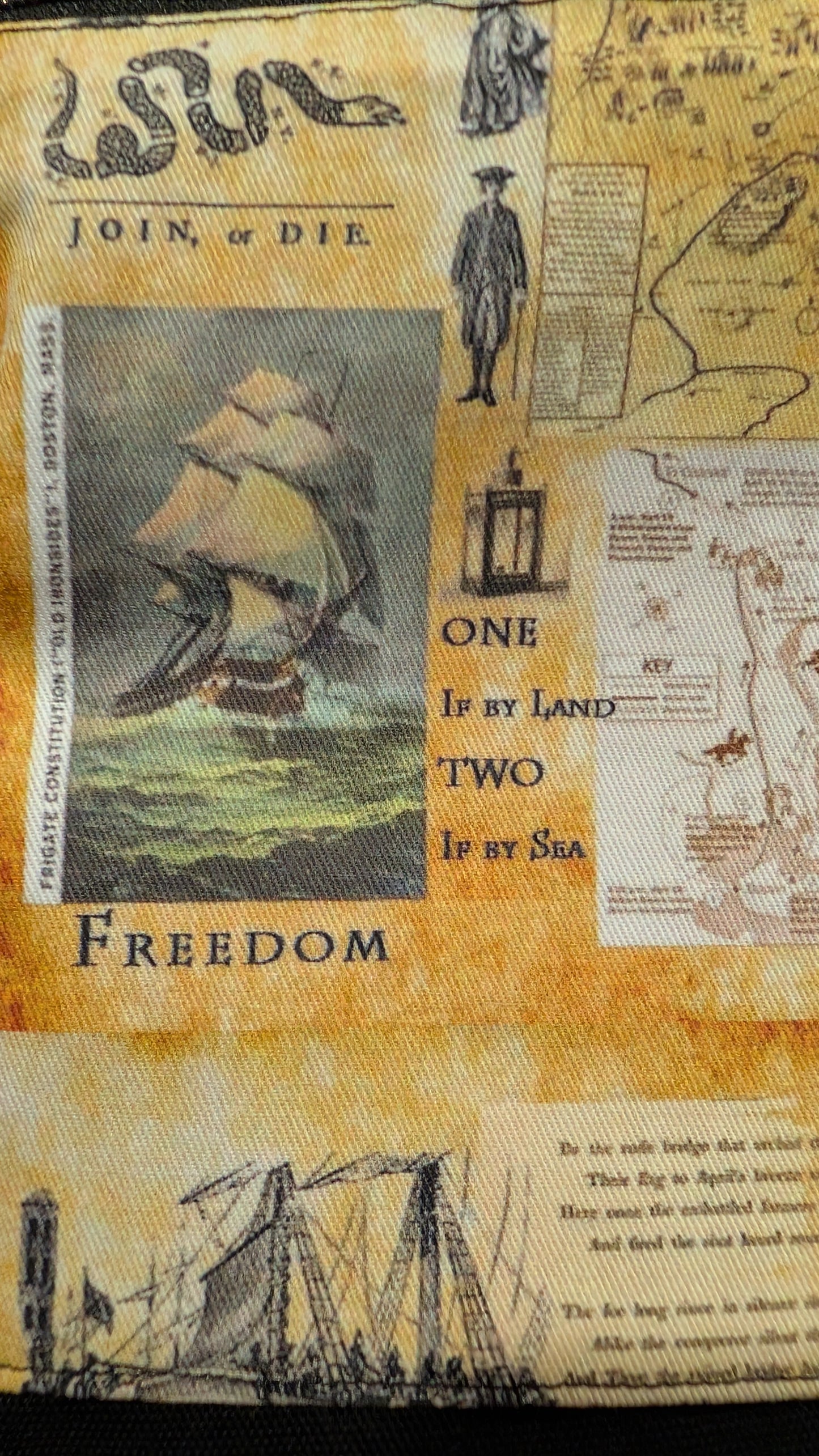 American Revolution Freedom Trail Collage Crossbody Bag