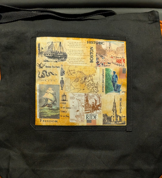 American Revolution Freedom Trail Collage Canvas Tote Bag
