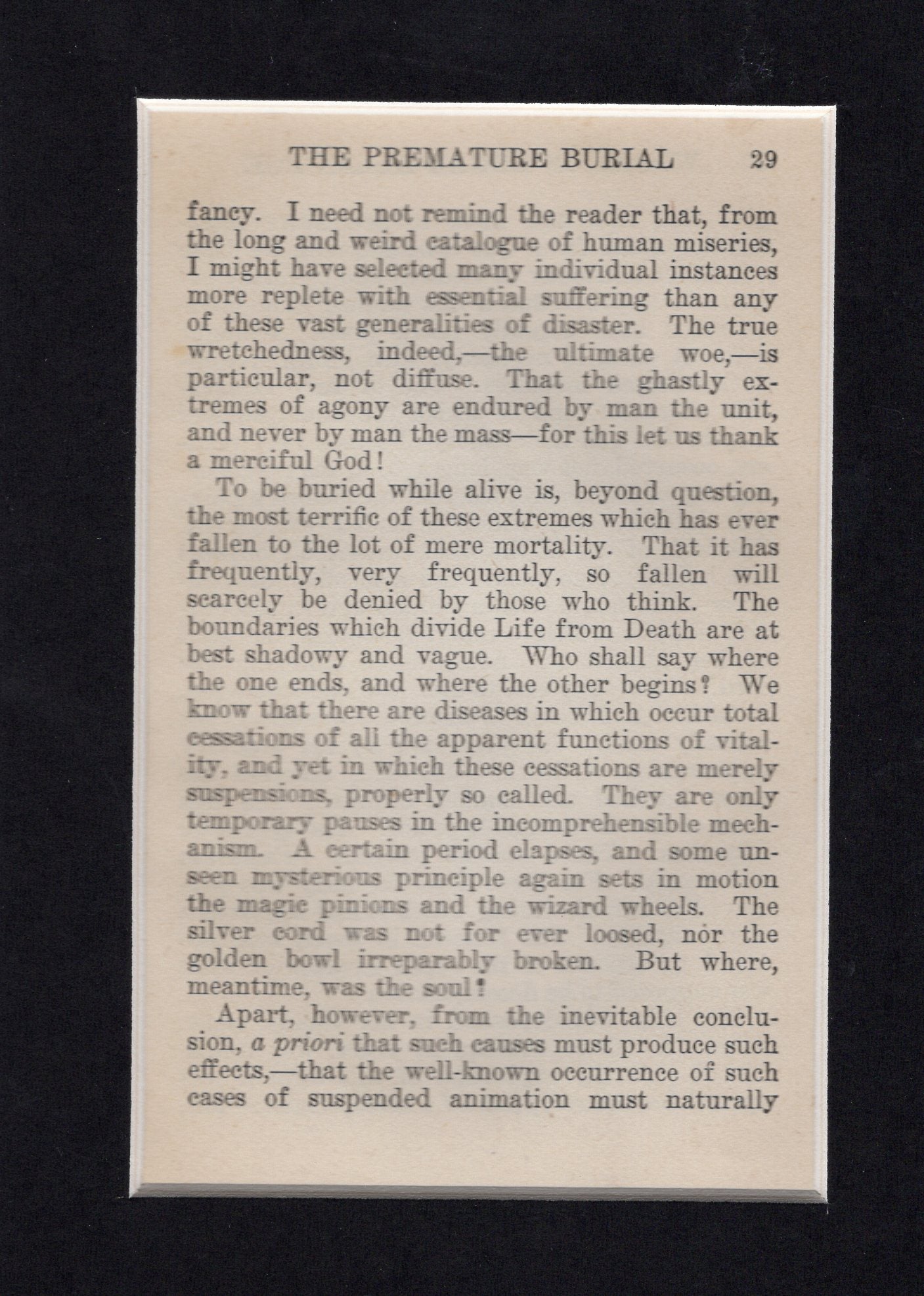 Edgar Allan Poe Text Page 1904 Matted-5x7