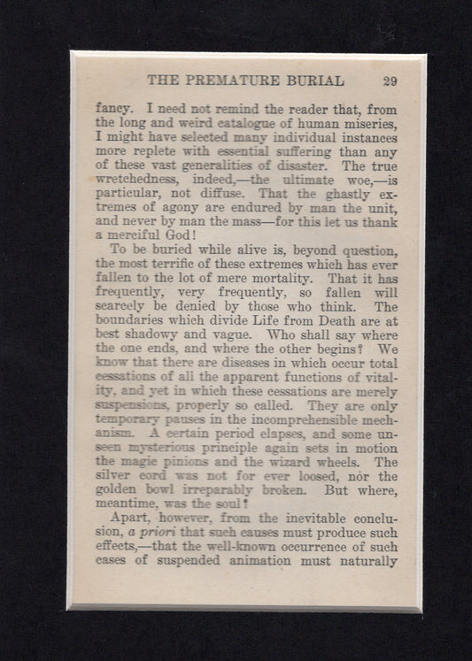 Edgar Allan Poe Text Page 1904 Matted-5x7