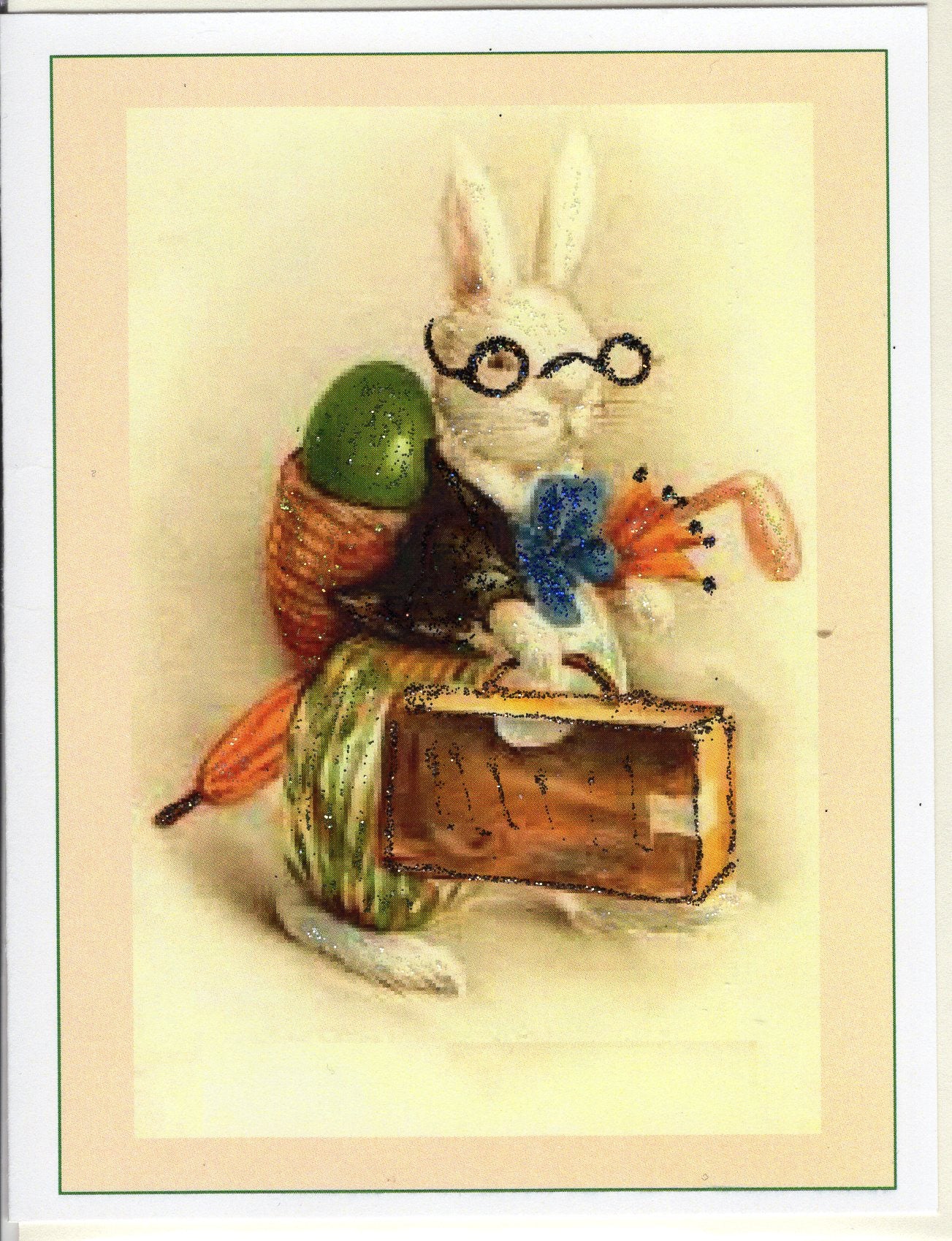 Peter Cottontail Easter Glitter Card
