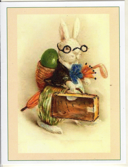 Peter Cottontail Easter Glitter Card