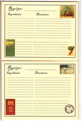 Recipe Cards Pack ~ Edgar A. Poe ~ 16 cards