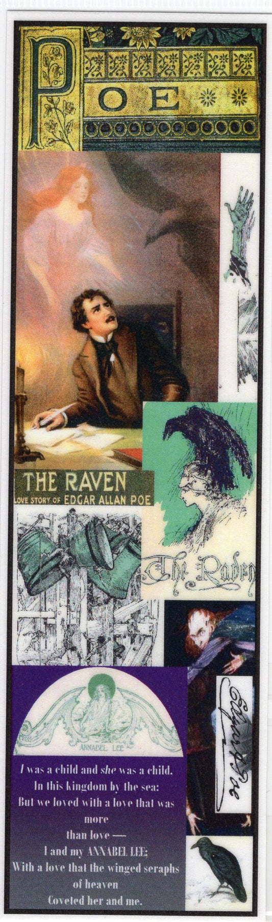 Edgar Allan Poe Collage Bookmark
