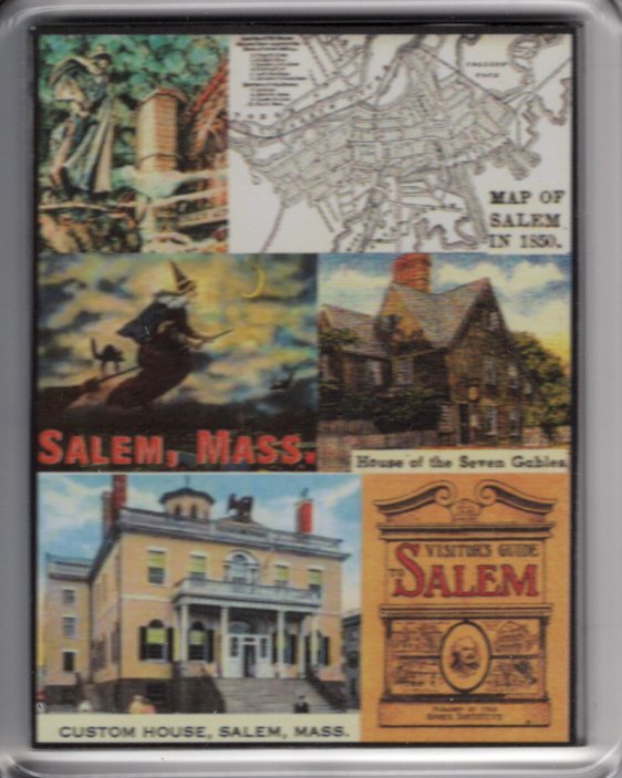 SALEM, MASS Collage Large Acrylic Magnet