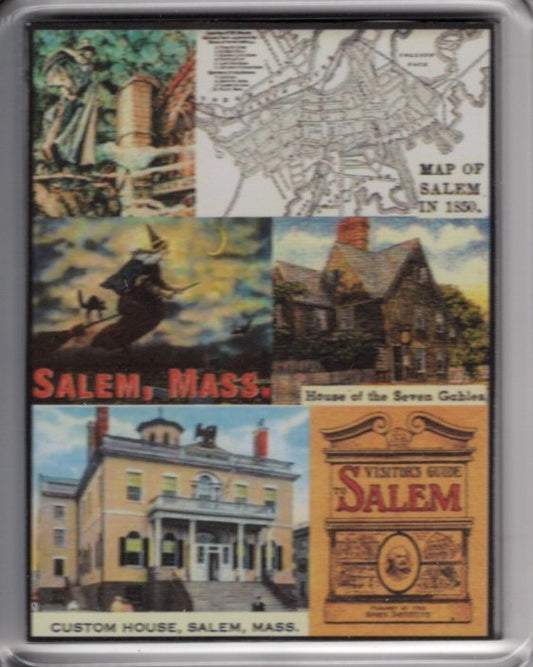SALEM, MASS Collage Large Acrylic Magnet