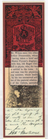 Scarlet A Text Fragment Bookmark ~100-year-old