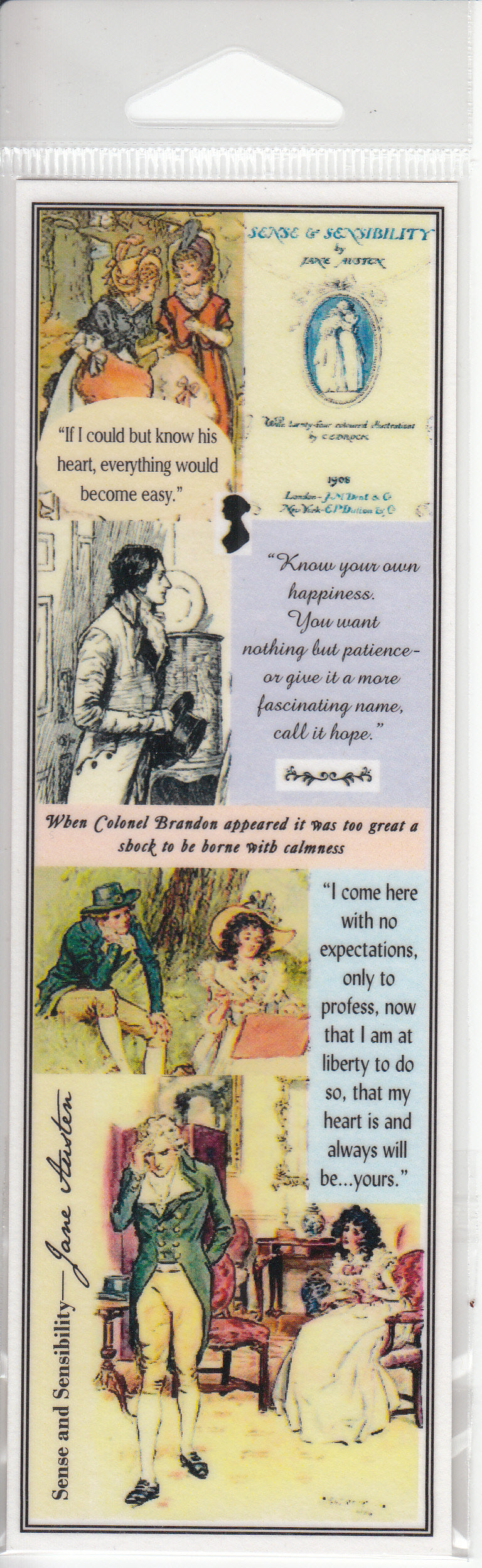 SENSE & SENSIBILITY Collage Bookmark