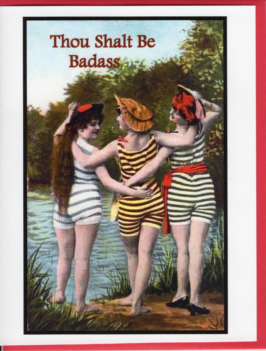 Thou Shalt Be Badass ~ Swimmers Notecard