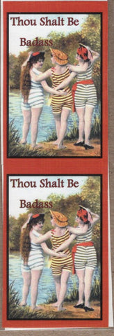 Thou Shalt Be Badass Swimmers Sticker Pack of 4