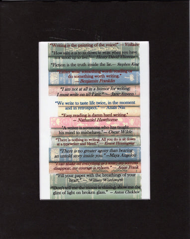 Writers on Writing Matted Print : 5x7 in 8x10