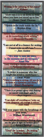 Writers on Writing Quotes Bookmark