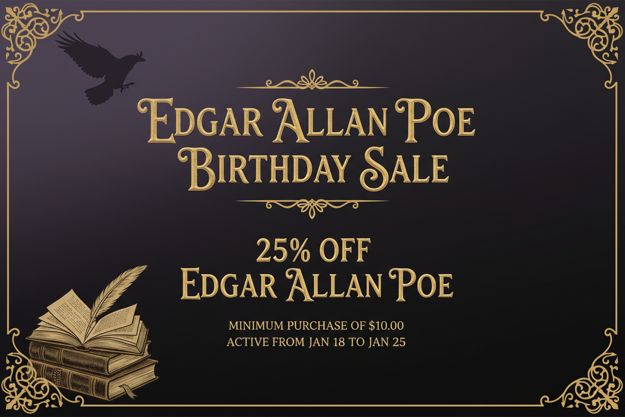 Edgar Allan Poe Birthday Sale Banner