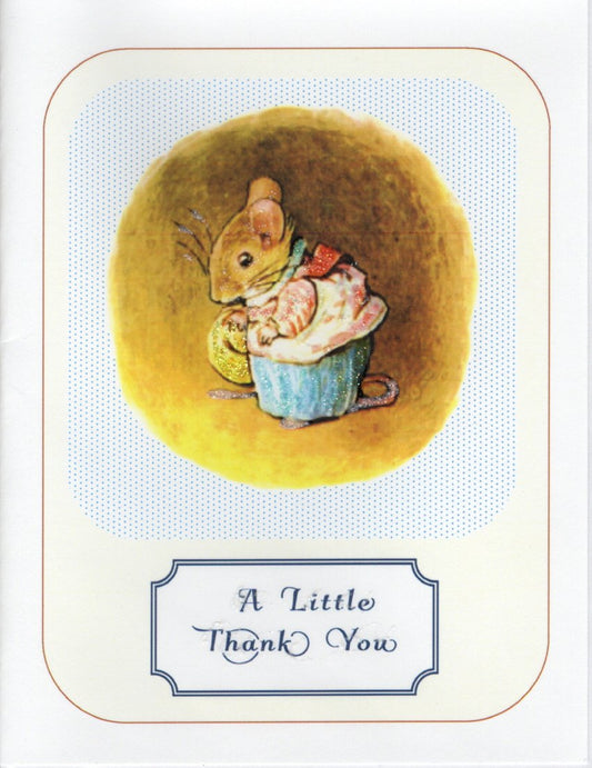 A Little Thank You...Pink Mouse Glitter Card
