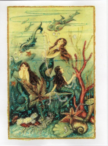 Under the Sea Mermaid Glitter Print- 5x7