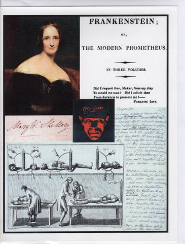 Mary Shelley's Frankenstein Collage Card