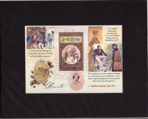 Jane Eyre Collage Matted Print 5x7 in 8x10