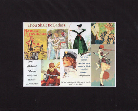 Thou Shalt Be Badass Collage Matted Print : 5x7 in 8x10