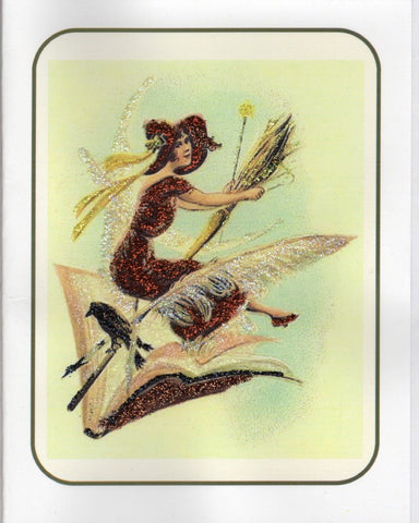 Flight of Fancy Witch Glitter Card