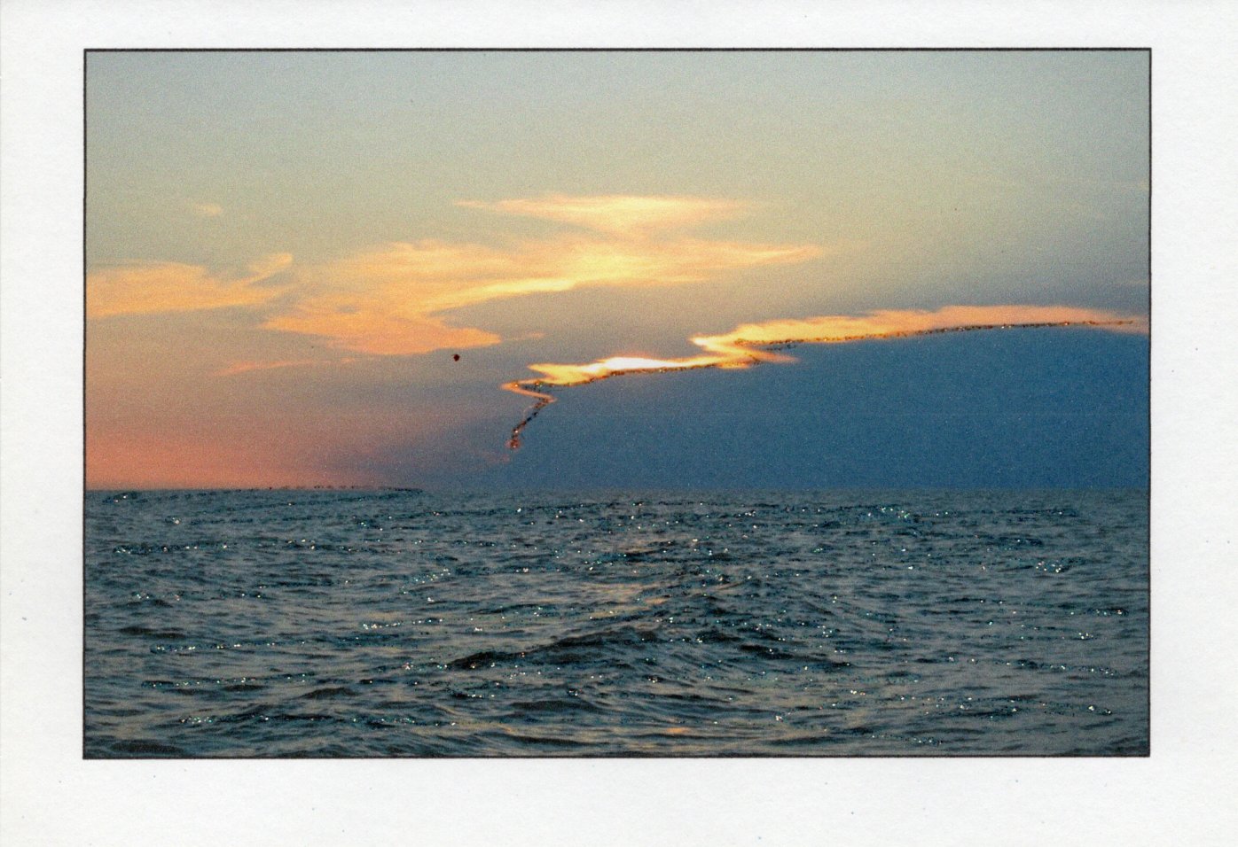 Cape Cod's Herring Cove Sunset Photo Glitter Card 5x7