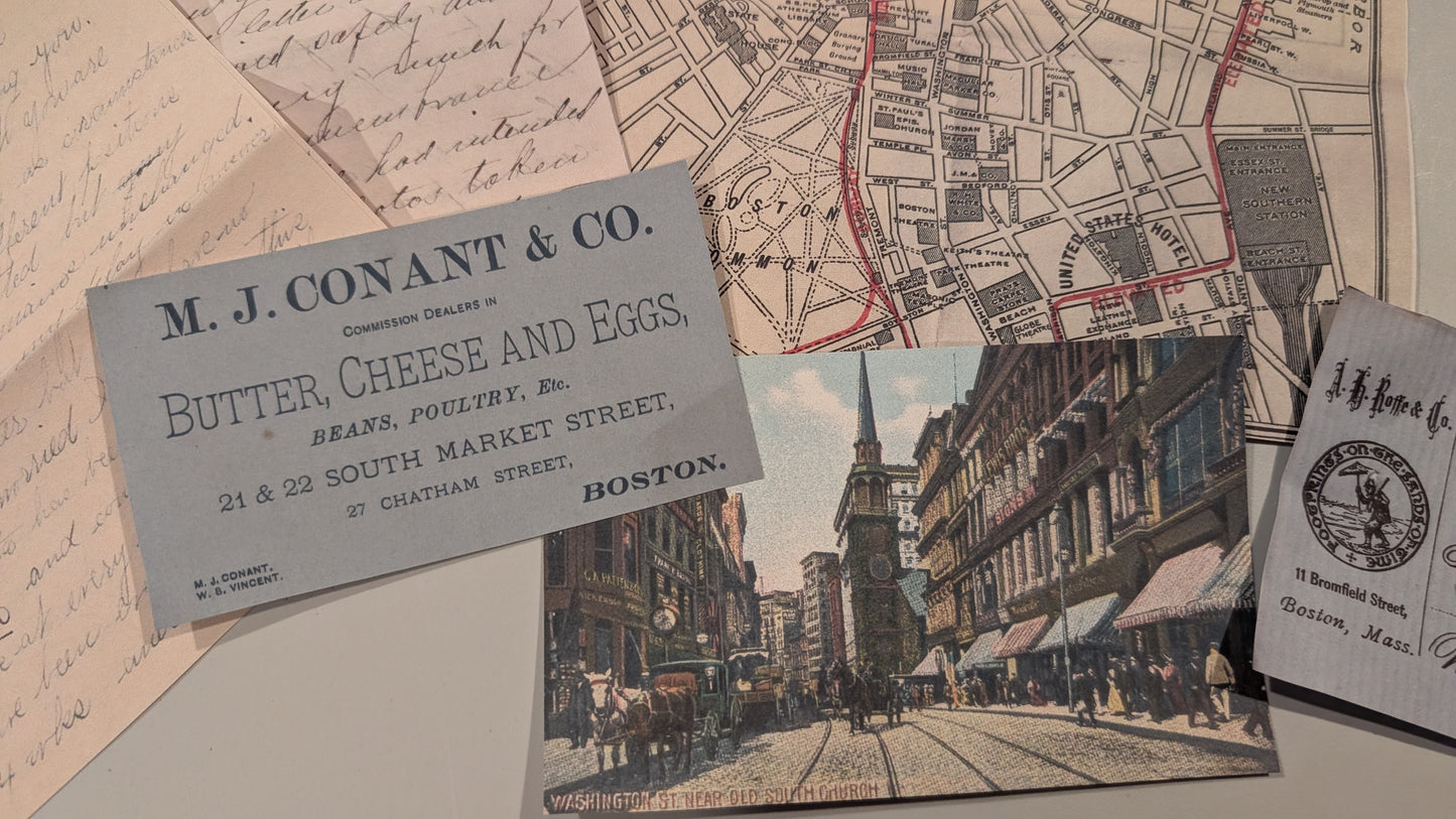 VICTORIAN BOSTON EPHEMERA 12PCS-REPRODUCTION : 12 PIECES 12