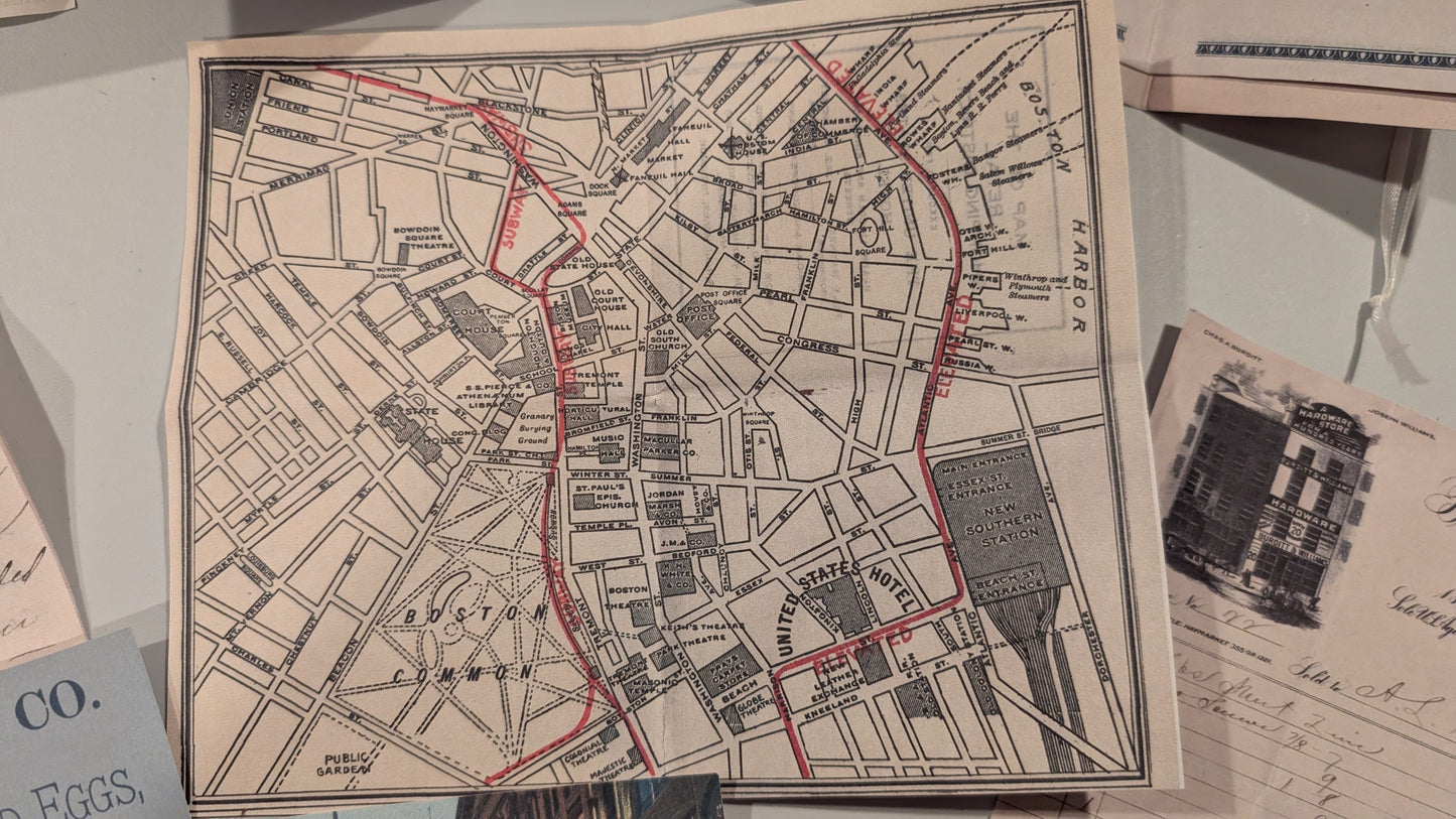 VICTORIAN BOSTON EPHEMERA 12PCS-REPRODUCTION : 12 PIECES 12