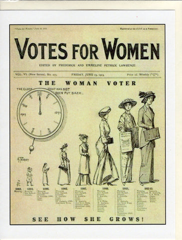 Votes for Women The Clock Note Card