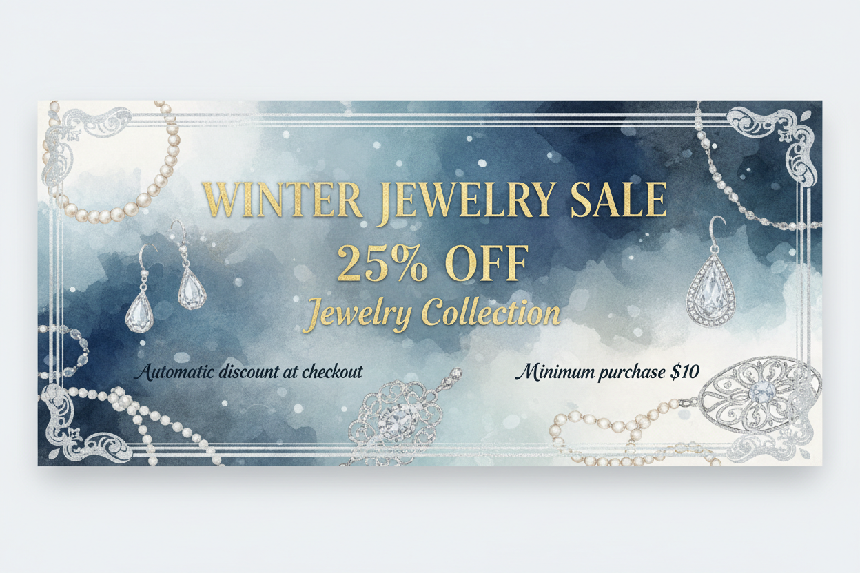 Winter Jewelry Sale Banner
