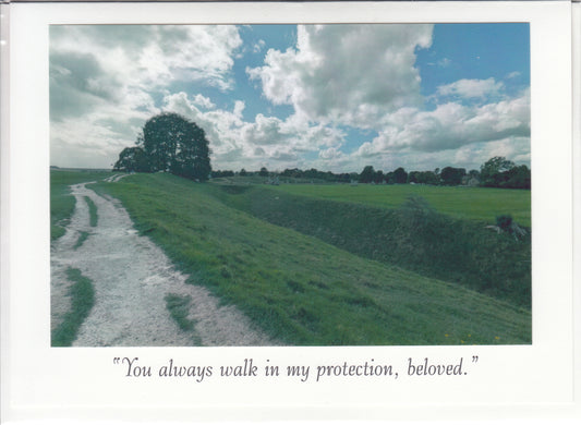 "You always walk in my protection, beloved" Channeled Angel Message Card