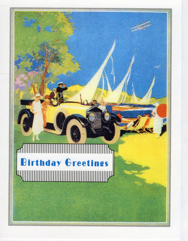 Birthday Greetings ~ 1920s Sporting Scene