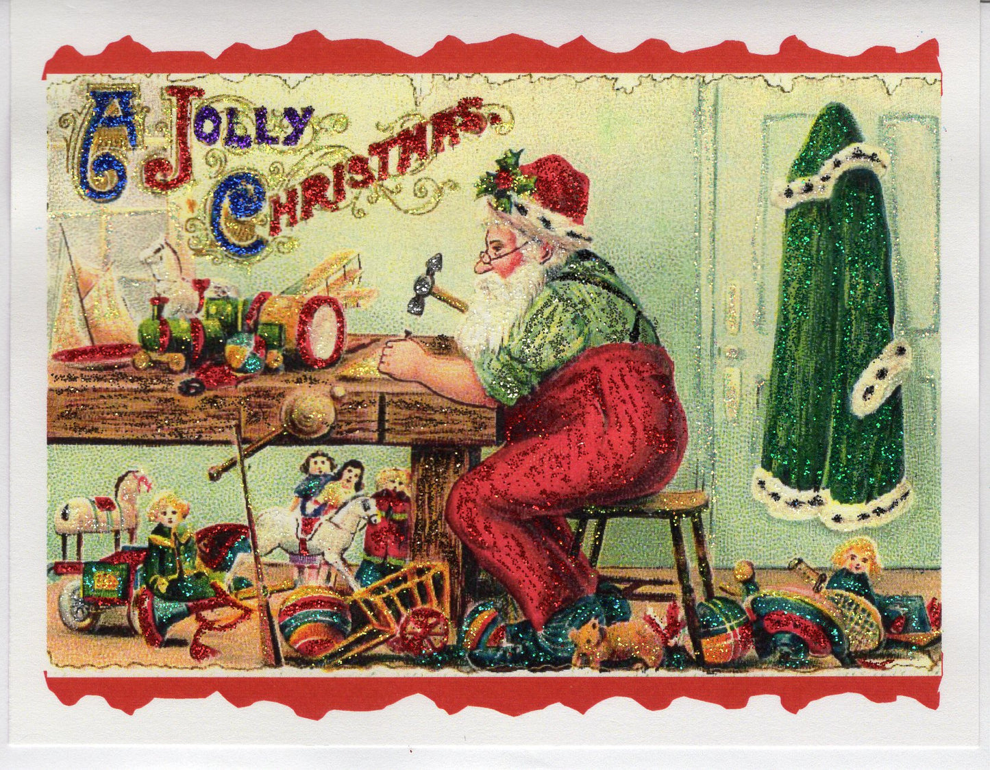 Santa Christmas Card Bundle ~ 10-Card Pack