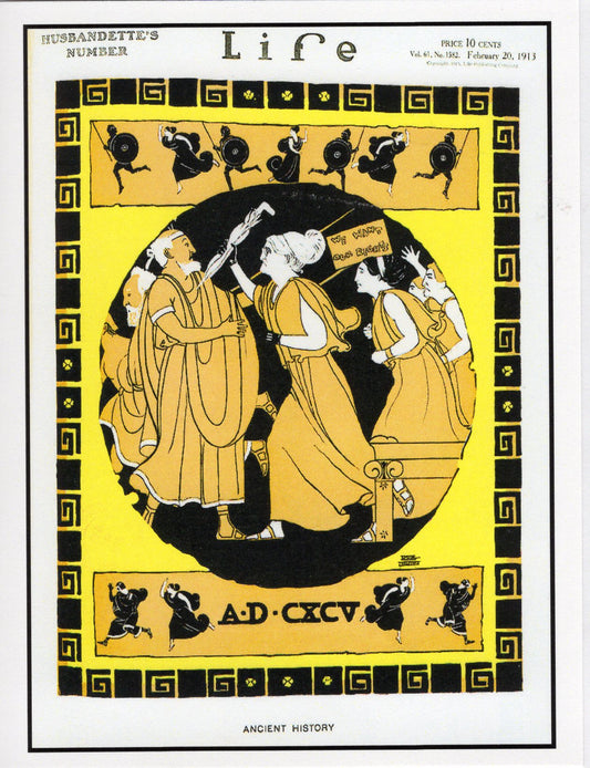 Life Magazine, 1913 ~ "Ancient History" ~ For Women's Rights Note Card