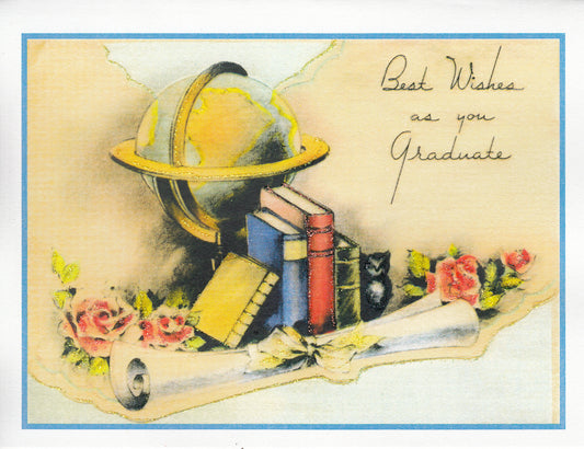 Best Wishes as You Graduate Glitter Card