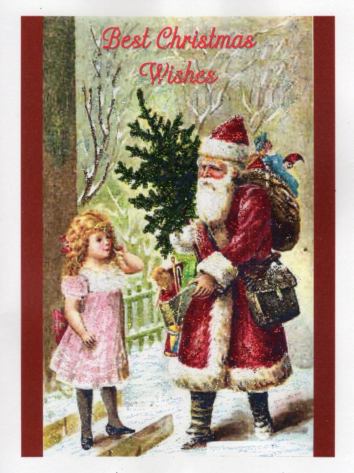 Santa Christmas Card Bundle ~ 10-Card Pack