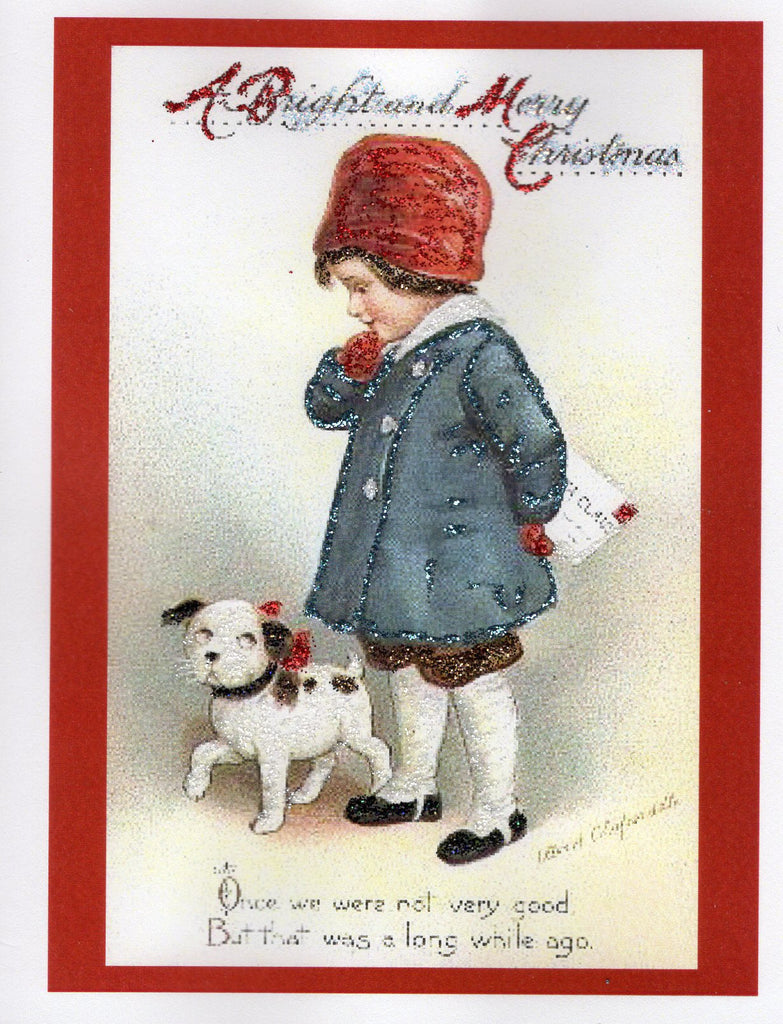 A Bright and Merry Christmas ~Boy & Puppy