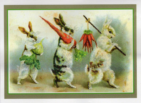 Bunnies on the March Glitter Card
