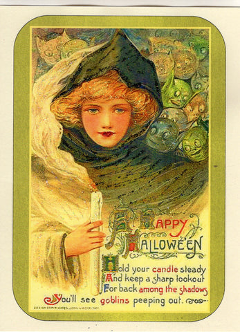 Goblins & Candlelight ~ A Happy Halloween Glitter Card