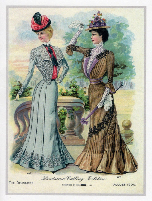 "Handsome Calling Toilettes" Fashion Note Card